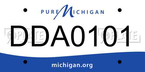 DDA0101 Michigan License Plate