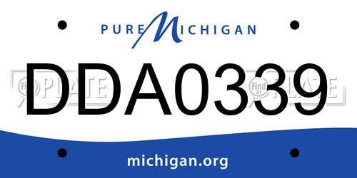 DDA0339 Michigan License Plate