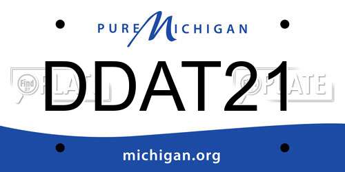 DDAT21 Michigan License Plate