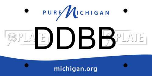 DDBB Michigan License Plate