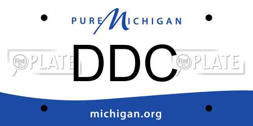 DDC Michigan License Plate