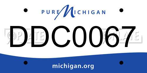 DDC0067 Michigan License Plate