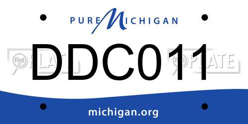 DDC011 Michigan License Plate