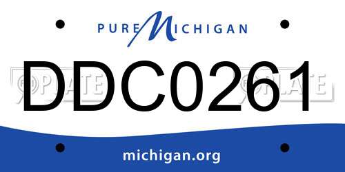 DDC0261 Michigan License Plate