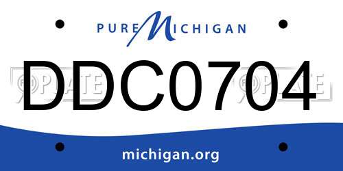 DDC0704 Michigan License Plate