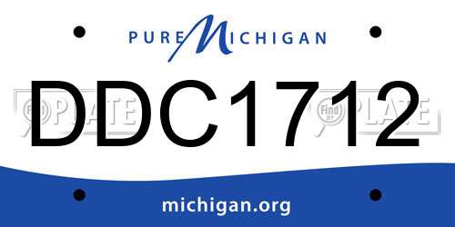 DDC1712 Michigan License Plate