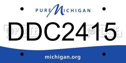 DDC2415 Michigan License Plate