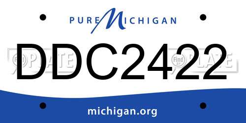 DDC2422 Michigan License Plate