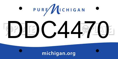 DDC4470 Michigan License Plate