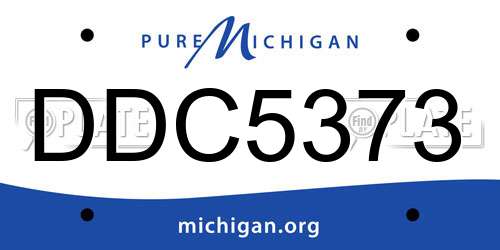 DDC5373 Michigan License Plate