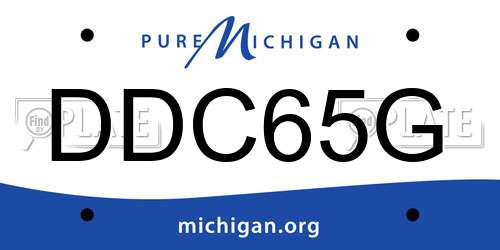 DDC65G Michigan License Plate