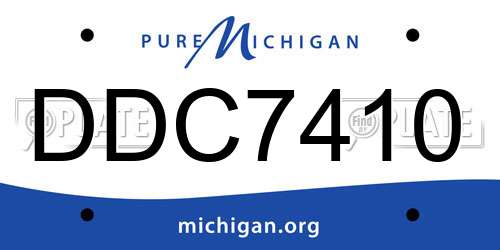 DDC7410 Michigan License Plate