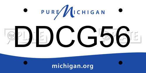 DDCG56 Michigan License Plate