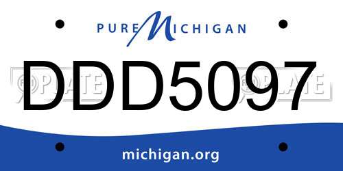 DDD5097 Michigan License Plate