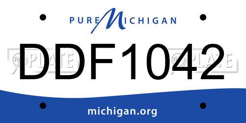 DDF1042 Michigan License Plate