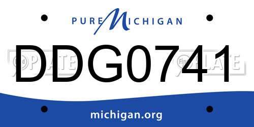 DDG0741 Michigan License Plate