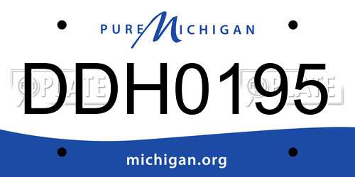 DDH0195 Michigan License Plate