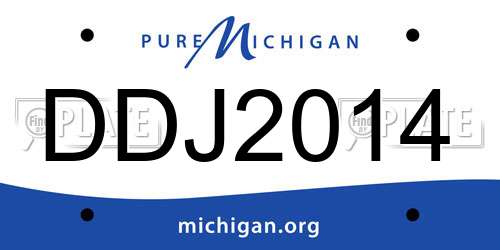 DDJ2014 Michigan License Plate
