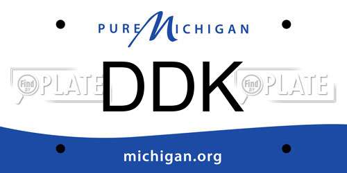 DDK Michigan License Plate
