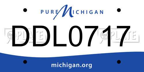 DDL0717 Michigan License Plate