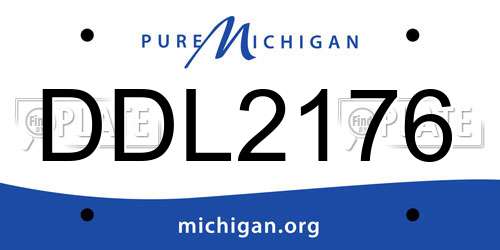 DDL2176 Michigan License Plate