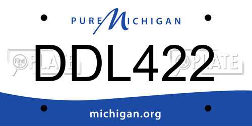 DDL422 Michigan License Plate