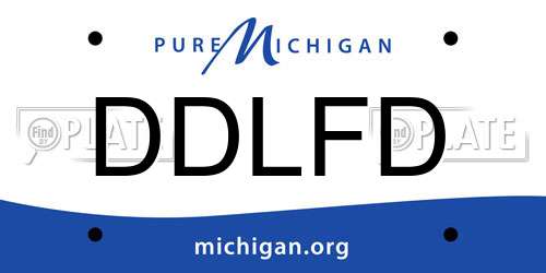 DDLFD Michigan License Plate