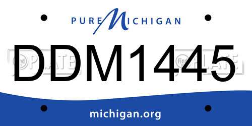 DDM1445 Michigan License Plate