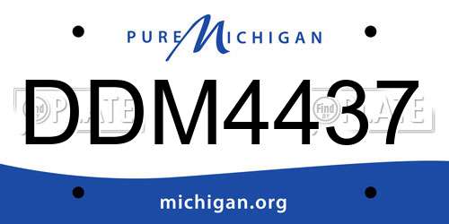 DDM4437 Michigan License Plate