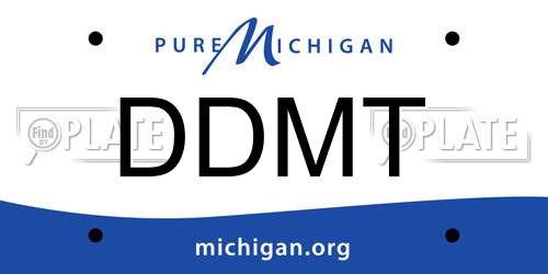 DDMT Michigan License Plate