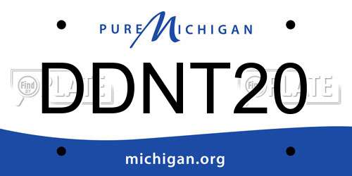 DDNT20 Michigan License Plate