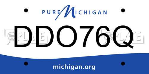 DDO76Q Michigan License Plate
