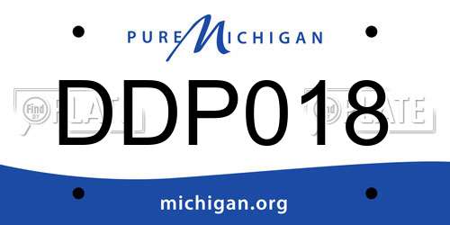 DDP018 Michigan License Plate