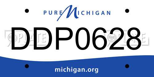 DDP0628 Michigan License Plate