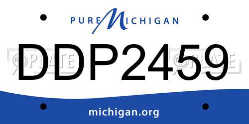DDP2459 Michigan License Plate