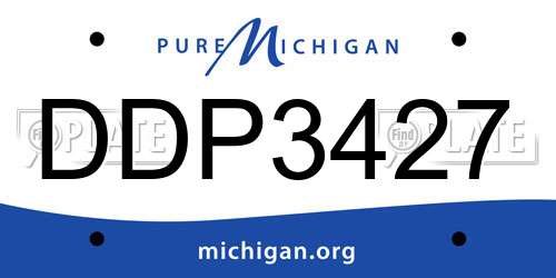 DDP3427 Michigan License Plate