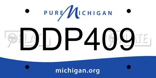 DDP409 Michigan License Plate