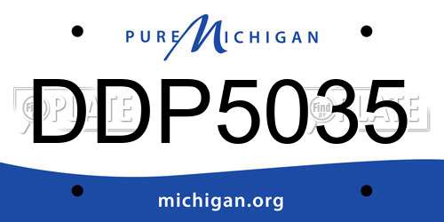 DDP5035 Michigan License Plate