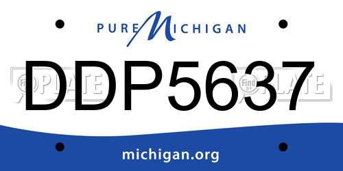 DDP5637 Michigan License Plate