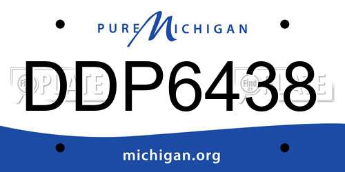 DDP6438 Michigan License Plate