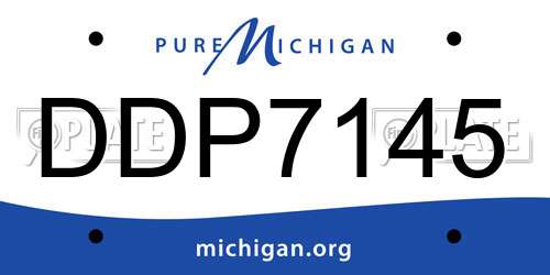 DDP7145 Michigan License Plate
