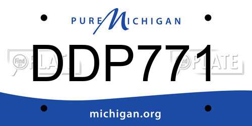 DDP771 Michigan License Plate