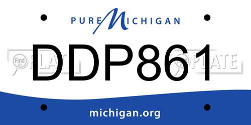 DDP861 Michigan License Plate