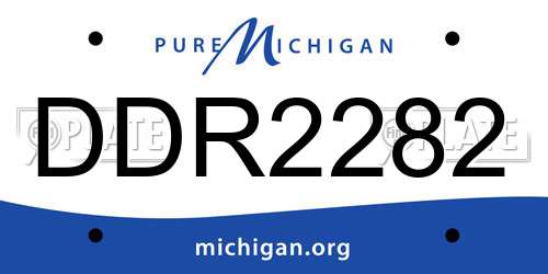 DDR2282 Michigan License Plate