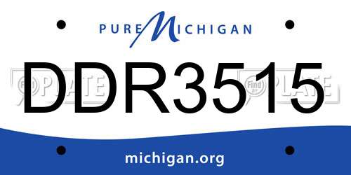 DDR3515 Michigan License Plate