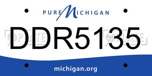 DDR5135 Michigan License Plate