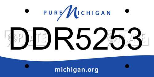 DDR5253 Michigan License Plate