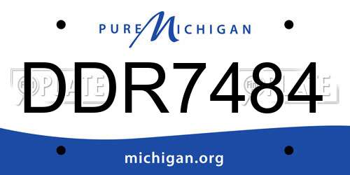 DDR7484 Michigan License Plate