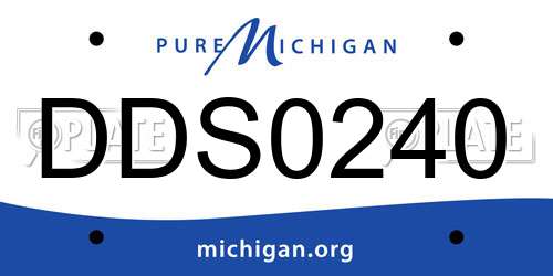 DDS0240 Michigan License Plate