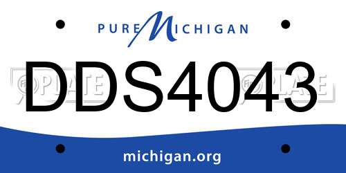 DDS4043 Michigan License Plate